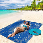 WIWIGO Beach Blanket Waterproof Sandproof Beach Mat 79" X 83"/10'x9'for 2-8 - Image 4