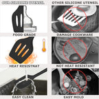 Silicone Kitchen Cooking Utensils Set Kitchen Spatula Set - Image 5