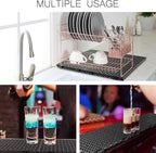 Tioncy 14 Pcs Bar Countertop Supplies Interlocking Mats 12 x 12 Inch Rubber - Image 6