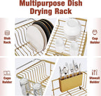 JASIWAY Gold in Sink Dish Drying Rack, Expandable Stainless Steel Small Dish - Image 6