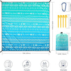 WIWIGO Beach Blanket Waterproof Sandproof Beach Mat 79" X 83"/10'x9'for 2-8 - Image 2