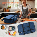 Insulated Casserole Carrier Portable Food Tote - Image 6