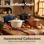 Gotham Steel Hammered 5 Qt Lightweight Dutch Oven Pot - Image 8