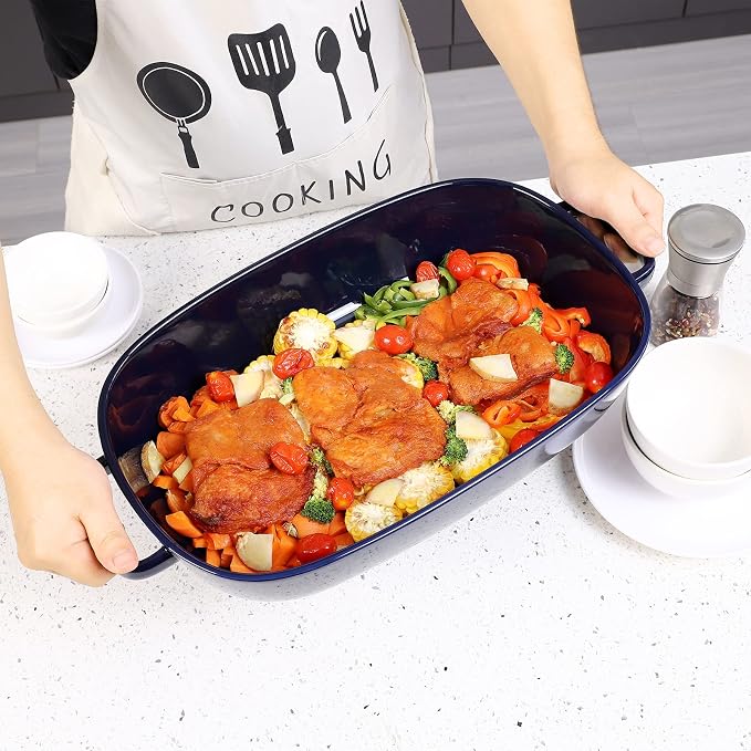 6 Quart Large Rectangular Baking Dish, 16x11 Inches Ceramic Baking Pan - Image 4