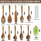 Wooden Utensil Set 11 Pcs - Image 3
