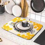 Giwawa Bee Kind Dish Drying Mat, Summer Bees Flowers Dish Drainer Mats - Image 5