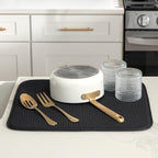 S&T INC. Dish Drying Mat, 16” x 18”, Absorbent Microfiber Kitchen Counter Mat - Image 5