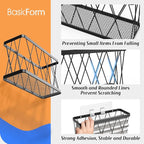 BasicForm 4 Pack Metal Kitchen Inside Cabinet Door Organizer, Adhesive Lid - Image 4