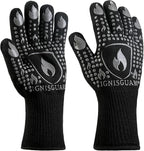 BBQ & Grill Gloves, Oven Gloves, 1472°F Silicone Oven Mitts Heat Resistant by IGNISGUARD