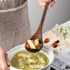 6 PCS Wooden Kitchen Utensils Set, Heat Resistant Non-Stick Cookware - Image 7