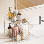 Vtopmart 4 Pack 2 Tier Bathroom Under Sink Organizers and Storage, Pull Out - Image 4