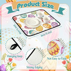Breling Easter Dish Drying Mat for Kitchen 16 x 18 Inch Pastel Eggs Microfiber - Image 3