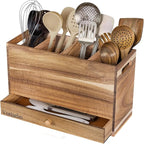 Acacia Wood Kitchen Utensil Holder by Vorisebo