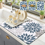 Findosom Floral Dish Drying Mat, Cuttable Drying Mat by Findosom