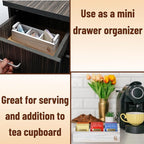 BAMBOO LAND- Wooden Tea Bag Organizer, 3 Slot Small Wooden Tea Bag Holder - Image 5