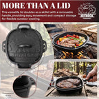 HITROCK Cast Iron Camp Dutch Oven - Image 6