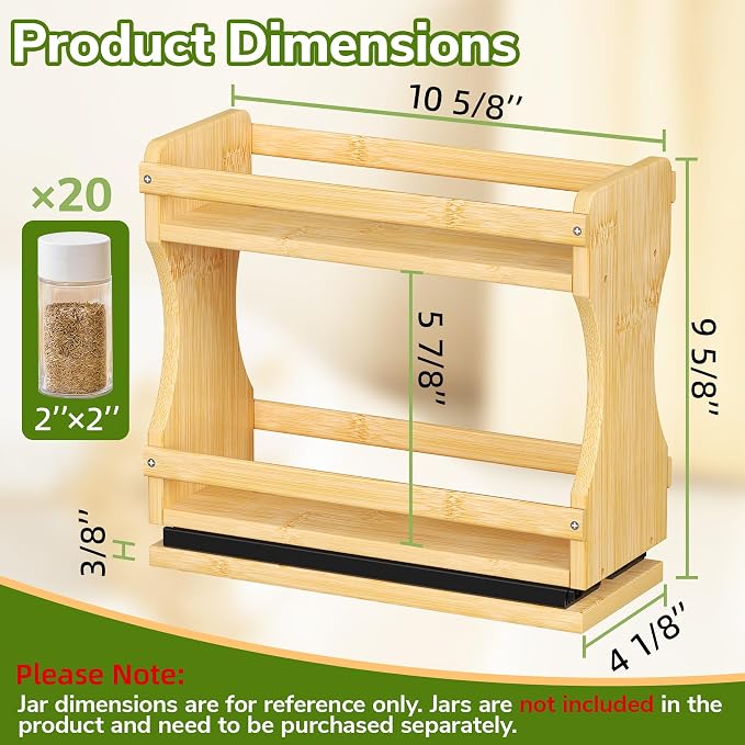 BAMEOS Pull Out Spice Rack Organizer - Image 2