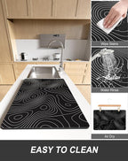 Rnivvi Dish Drying Mat for Kitchen Counter, XL 15 x 24" Cute Marble Super - Image 6