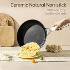 MsMk Small Egg Pan，8 1/2 inch Titanium and Ceramic Nonstick Omelette Pan，Small - Image 4