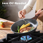 SENSARTE Nonstick Frying Pan Skillets, Swiss Granite Coating Omelette Pans - Image 6