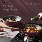 CAROTE 21pcs Pots and Pans Set, Nonstick Cookware Set Detachable Handle - Image 4