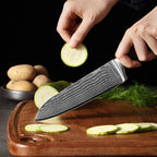 Wakoli EDIB 2-Piece Damascus Kitchen Knife Set – Santoku & Small Santoku - Image 3