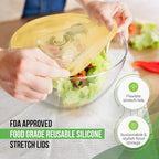 Reusable Silicone Stretch Lids for Food Storage in Fridge - Image 3