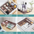 WOWBOX 25 PCS Plastic Drawer Organizer Set, 4 Sizes Desk Drawer Divider - Image 5
