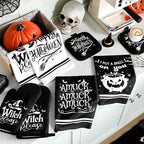 Fanfanwin 10 Pcs Halloween Kitchen Decor Set Witch Kitchen Towels and Rugs Pot - Image 7