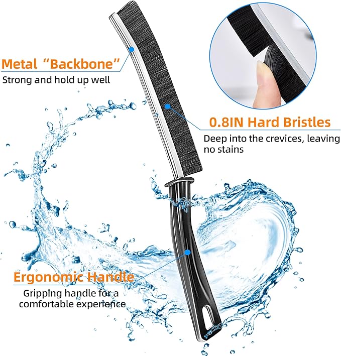 3Pcs Hard-bristled Crevice Cleaning Brush, Bathroom Cleaner Tools - Image 3