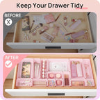 Vtopmart 44 PCS Plastic Drawer Organizers Set, 4-Size Versatile Bathroom and - Image 3