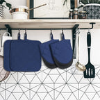 Oven Mitts and Pot Holders Set, Heat Resistant Silicone Kitchen Mini Oven - Image 7