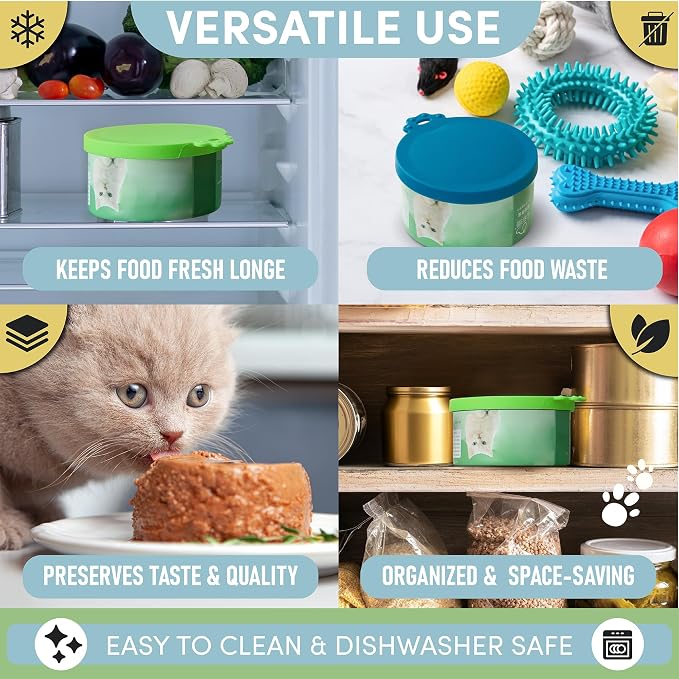 4 Pack Universal Pet Food Can Covers Lids - Image 7