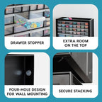 IRIS USA Small Parts Storage, Made in USA, 44-Drawer Organizer - Image 5