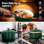 DishDelight Enameled Cast Iron Pots and Pans Set, 7 Piece Dutch Oven Set - Image 4