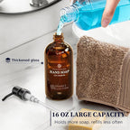 Amber Glass Soap Dispenser for Kitchen Sink and Bathroom - Image 5
