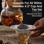 2 Pack Tea Strainers with Drip Bowls Stainless Steel Mesh Tea Infusers Loose - Image 6