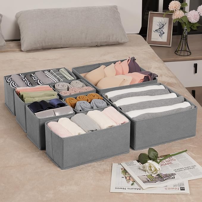 Criusia Drawer Organizer Clothes, 24 Pack Underwear Drawer Organizers, Foldable - Image 7