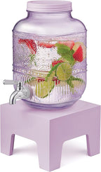 Beverage Dispenser 1 Gallon, Glass Drink Dispenser by Godinger