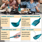 E-far 10 Pieces Silicone Cooking Utensils Set, Heat Resistant Kitchen Utensil - Image 4