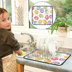 Breling Easter Dish Drying Mat for Kitchen 16 x 18 Inch Pastel Eggs Microfiber - Image 2