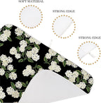 Black Dish Drying Mat 18x24 Inch Green Vintage Floral Hydrangea Flower Drying - Image 3