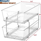 Simple Houseware 2 Tier Basket Drawer Cabinet Pull-Out Organizer - Image 3