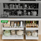 PAKETA 2 Pack Expandable Pull Out Cabinet Organizer, Upgrade 3 Slide Rails - Image 3