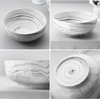 MALACASA Salad Bowls, 114 OZ Extra Large Serving Bowls Set of 2, Porcelain - Image 6