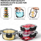 Razab 30 PC Glass Food Storage Containers - Image 7