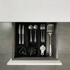 bamboo drawer organizer Set, expandable drawer dividers, wooden storage - Image 5