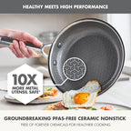 GreenPan Hybrid 9.5” & 11” Nonstick Stainless Steel Frying Pan Set, APEX - Image 3