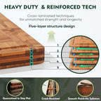Extra Large Bamboo Cutting Boards, Non-Toxic & Durable - Image 2