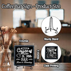 Coffee Bar Sign, Love is Brewing Farmhouse Tabletop Decor, Coffee and Tea Lover - Image 2